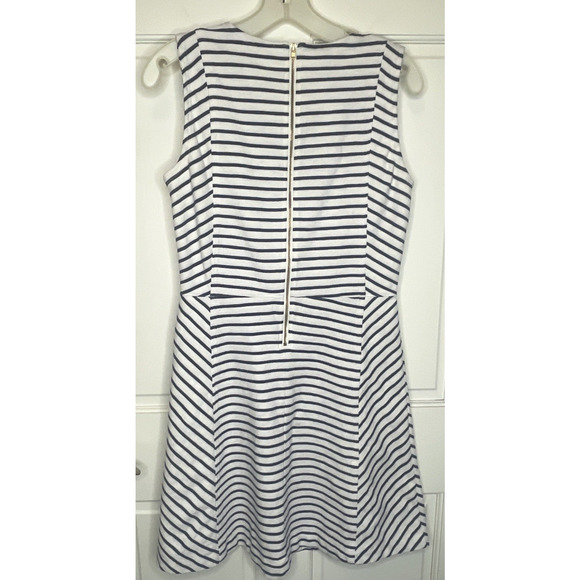 J Crew Women's Striped Fit and Flare Dress Size 2 Resort Nautical Preppy - Picture 4 of 16